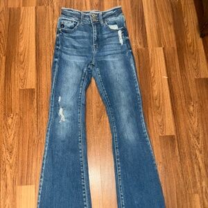 KanCan Flare Jeans Distressed Raw Hem 1/24